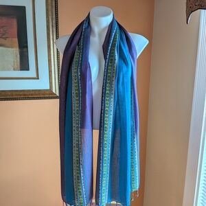 Elegant Purple and Blue Scarf